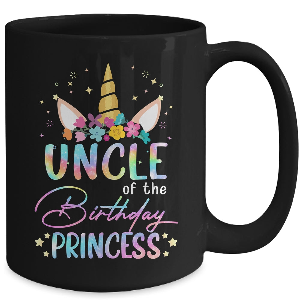 Unicorn Uncle Of The Birthday Princess Unicorn Flower Birthday Mug | siriusteestore