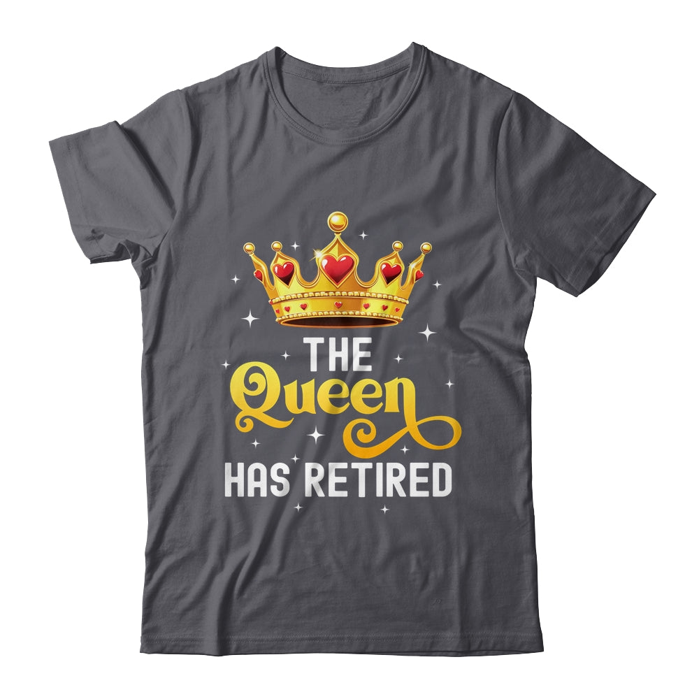Unique Queen Has Retired Design For Women Grandma Retirement Shirt & Tank Top | siriusteestore