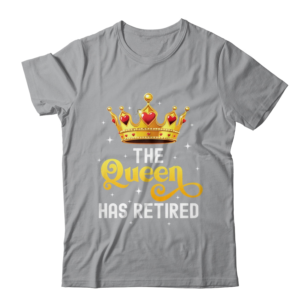 Unique Queen Has Retired Design For Women Grandma Retirement Shirt & Tank Top | siriusteestore