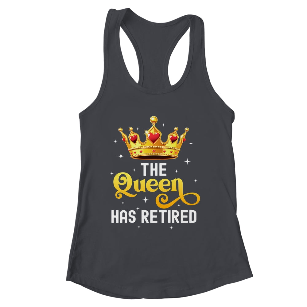 Unique Queen Has Retired Design For Women Grandma Retirement Shirt & Tank Top | siriusteestore