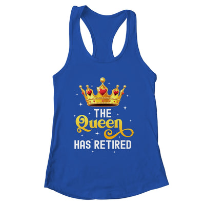 Unique Queen Has Retired Design For Women Grandma Retirement Shirt & Tank Top | siriusteestore