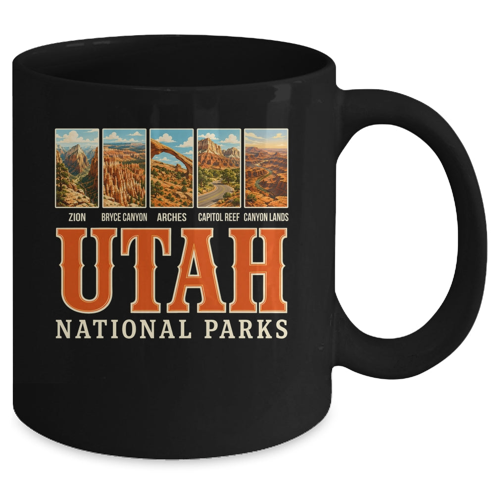 Utah National Parks Retro Travel Zion Arches Hiking Souvenir Mug | siriusteestore