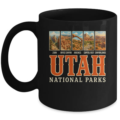 Utah National Parks Retro Travel Zion Arches Hiking Souvenir Mug | siriusteestore
