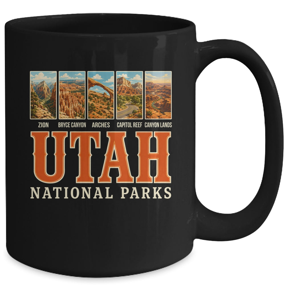Utah National Parks Retro Travel Zion Arches Hiking Souvenir Mug | siriusteestore