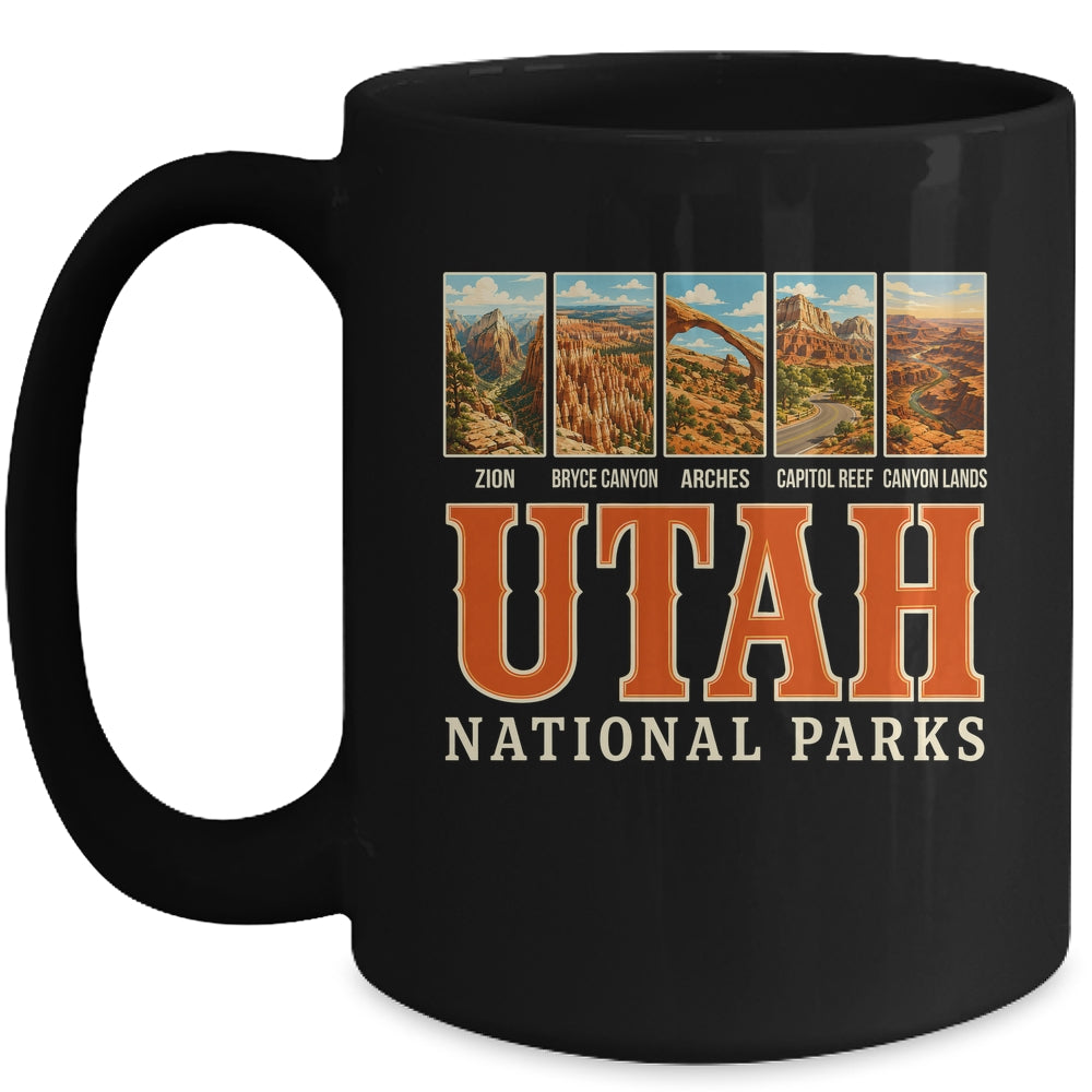 Utah National Parks Retro Travel Zion Arches Hiking Souvenir Mug | siriusteestore