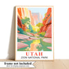 Utah Print Travel Poster Nature Zion National Park Scenery Souvenir Wall Art Landscape Painting Picture For Home Room Living Room Bedroom Aesthetic Decor Unframed | siriusteestore