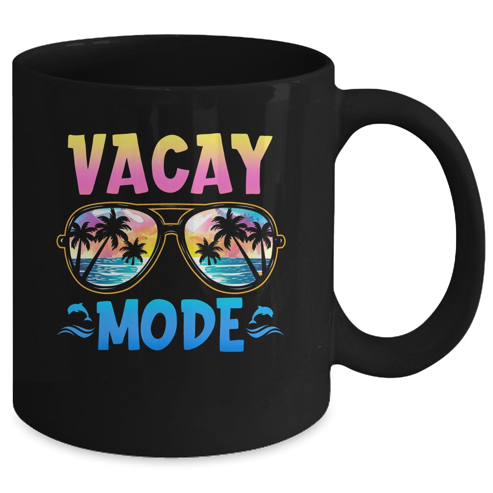 Vacay Mode Palm Tree Beach Vacation Summer Family Holiday Mug | siriusteestore