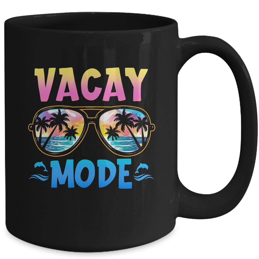 Vacay Mode Palm Tree Beach Vacation Summer Family Holiday Mug | siriusteestore