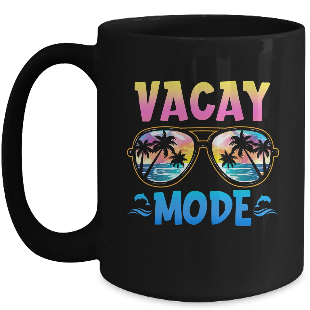 Vacay Mode Palm Tree Beach Vacation Summer Family Holiday Mug | siriusteestore