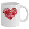 Valentine Day Heart Brushstroke Heart Designs Women Girls Mug | siriusteestore