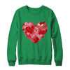 Valentine Day Heart Brushstroke Heart Designs Women Girls Shirt & Sweatshirt | siriusteestore