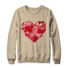 Valentine Day Heart Brushstroke Heart Designs Women Girls Shirt & Sweatshirt | siriusteestore