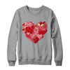 Valentine Day Heart Brushstroke Heart Designs Women Girls Shirt & Sweatshirt | siriusteestore