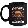 Valentine's Day Funny Burgers Are My Valentine Valentines Mug | siriusteestore