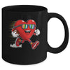 Valentines Day Heart Quarterback Receiver Football Boys Kids Mug | siriusteestore
