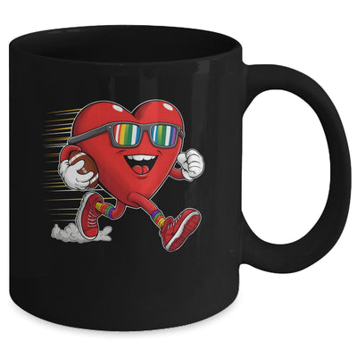 Valentines Day Heart Quarterback Receiver Football Boys Kids Mug | siriusteestore