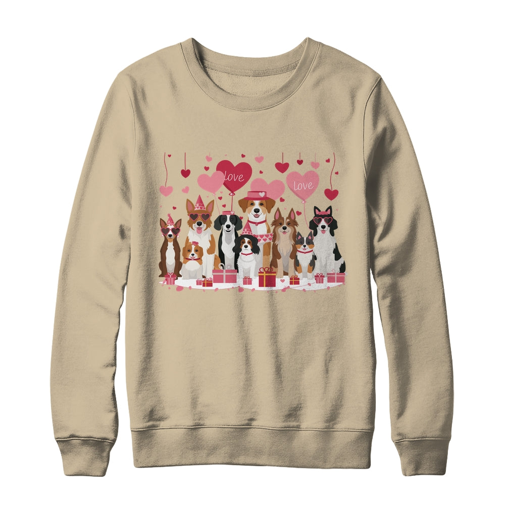 Valentines Dog Owner Valentines Day Design Loving Dogs Shirt & Sweatshirt | siriusteestore