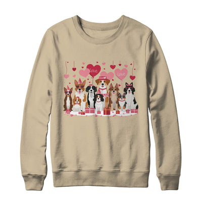 Valentines Dog Owner Valentines Day Design Loving Dogs Shirt & Sweatshirt | siriusteestore