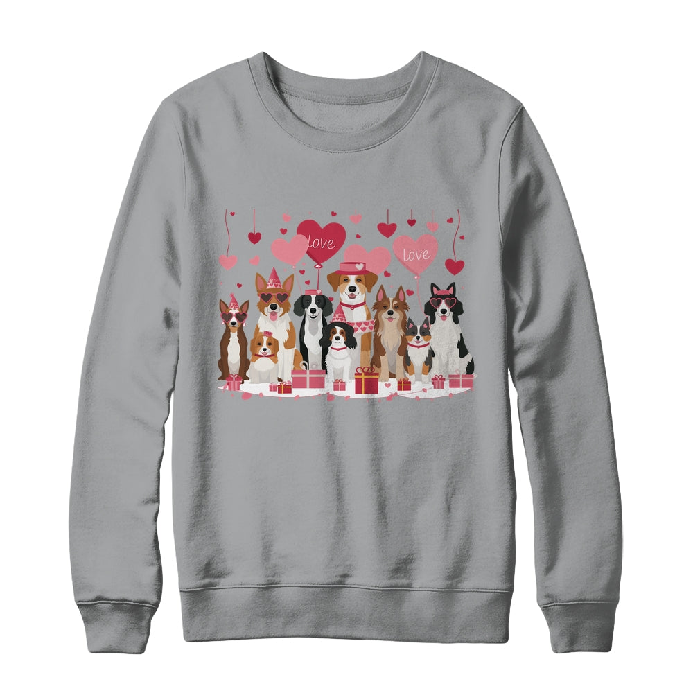 Valentines Dog Owner Valentines Day Design Loving Dogs Shirt & Sweatshirt | siriusteestore