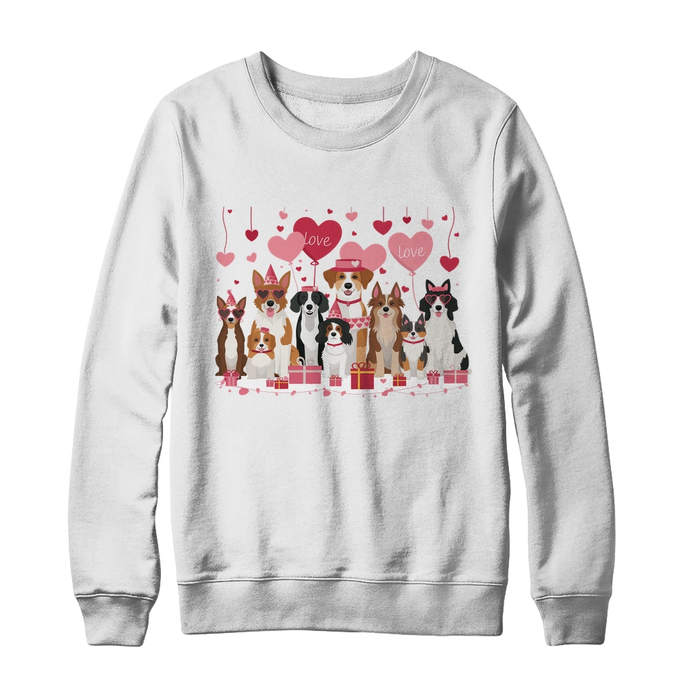 Valentines Dog Owner Valentines Day Design Loving Dogs Shirt & Sweatshirt | siriusteestore