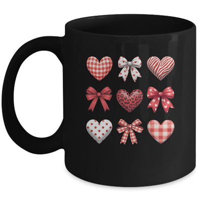 Valentines Hearts Leopard Coquette Bow Daughter Women Girls Mug | siriusteestore