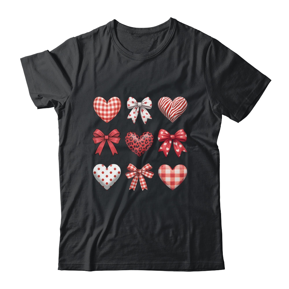 Valentines Hearts Leopard Coquette Bow Daughter Women Girls Shirt & Tank Top | siriusteestore