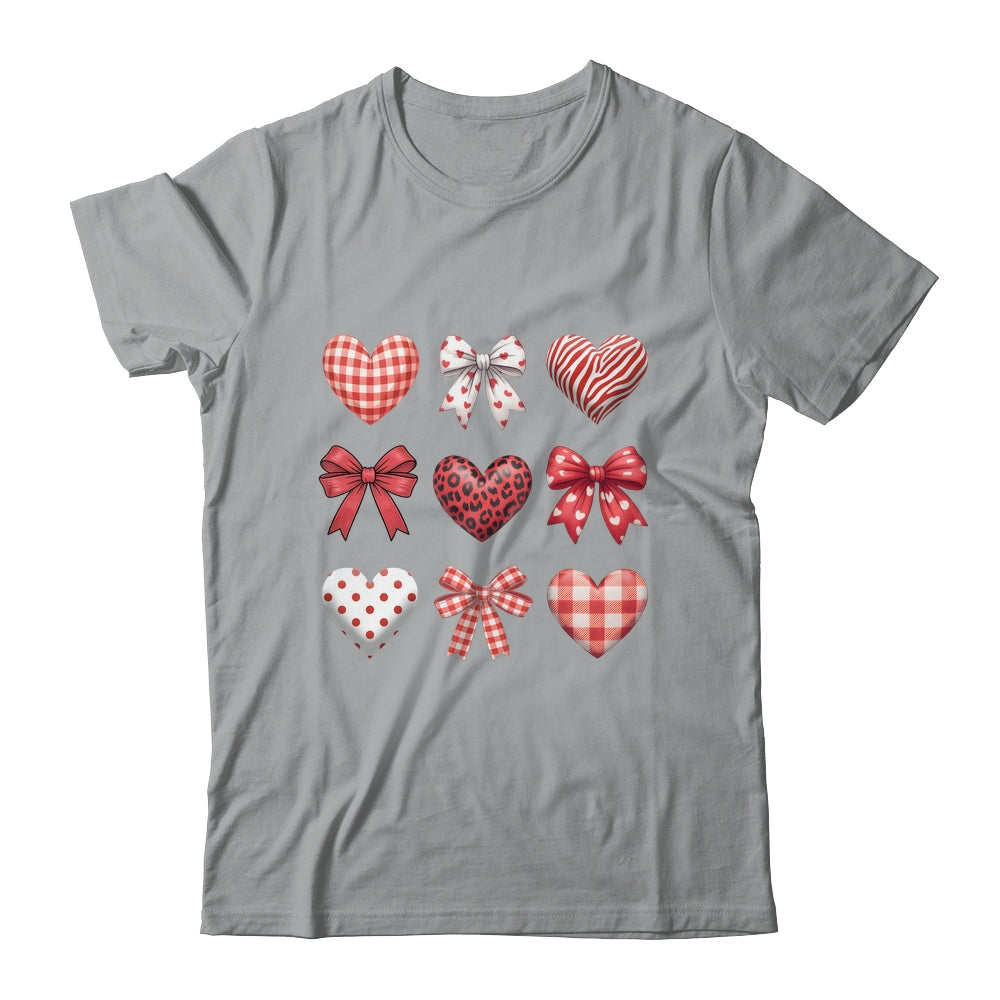 Valentines Hearts Leopard Coquette Bow Daughter Women Girls Shirt & Tank Top | siriusteestore