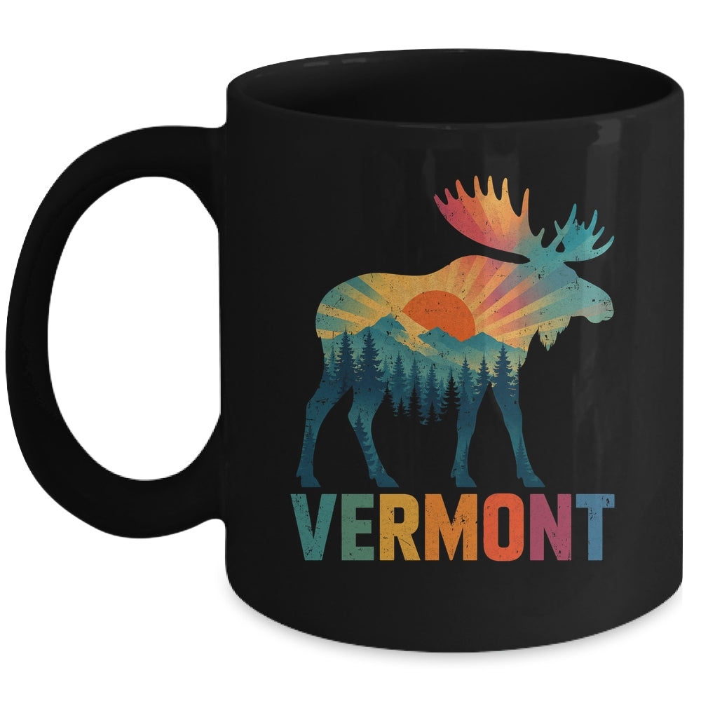 Vermont New England Vintage Pride Moose Nature Hiking Mug | siriusteestore