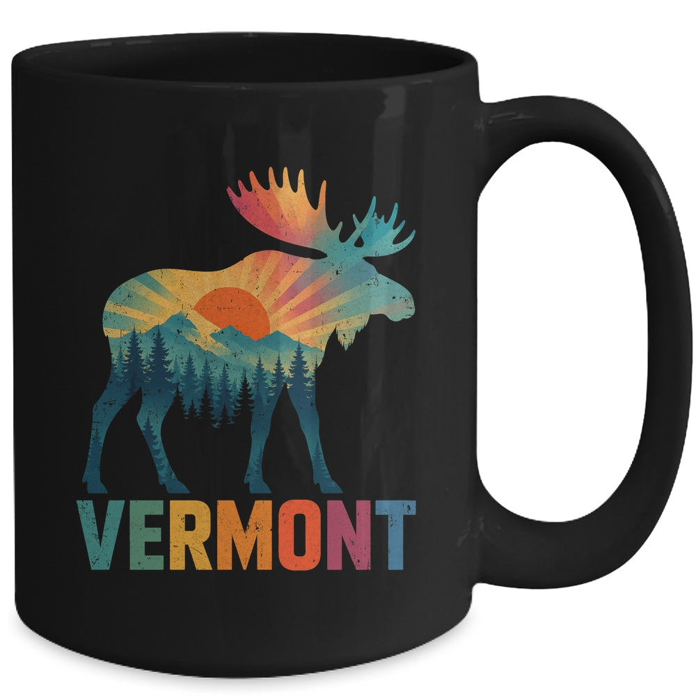 Vermont New England Vintage Pride Moose Nature Hiking Mug | siriusteestore