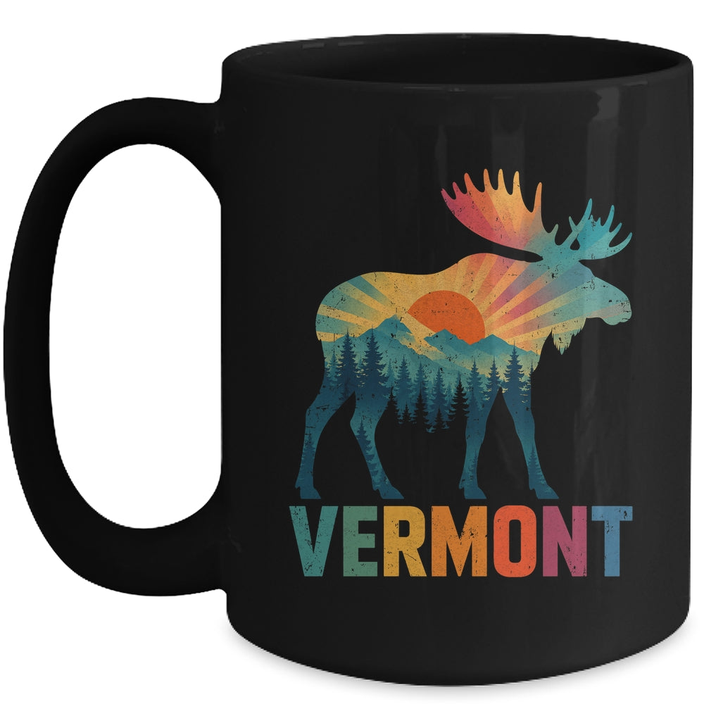 Vermont New England Vintage Pride Moose Nature Hiking Mug | siriusteestore