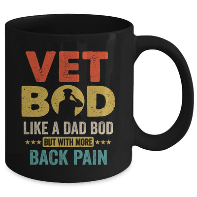 Vet Bod Like Dad Bod But More Back Pain Retro Vintage Mug | siriusteestore