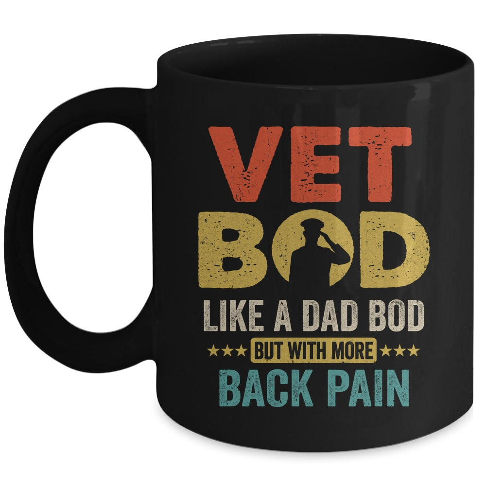 Vet Bod Like Dad Bod But More Back Pain Retro Vintage Mug | siriusteestore