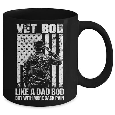 Vet Bod Like Dad Bod But More Back Pain Vintage Flag Mug | siriusteestore