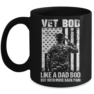 Vet Bod Like Dad Bod But More Back Pain Vintage Flag Mug | siriusteestore