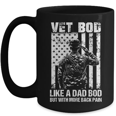 Vet Bod Like Dad Bod But More Back Pain Vintage Flag Mug | siriusteestore
