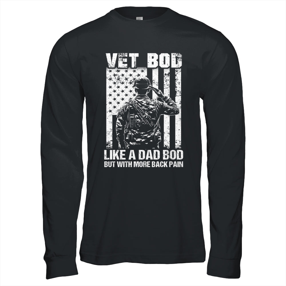Vet Bod Like Dad Bod But More Back Pain Vintage Flag Shirt & Hoodie | siriusteestore