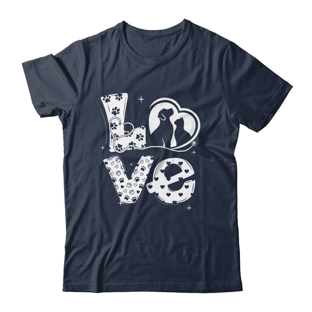 Vet Tech Love Animals Veterinarian Tech Distressed Shirt & Hoodie | siriusteestore