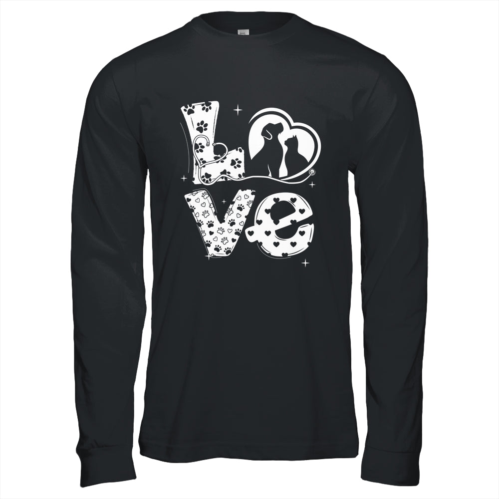 Vet Tech Love Animals Veterinarian Tech Distressed Shirt & Hoodie | siriusteestore
