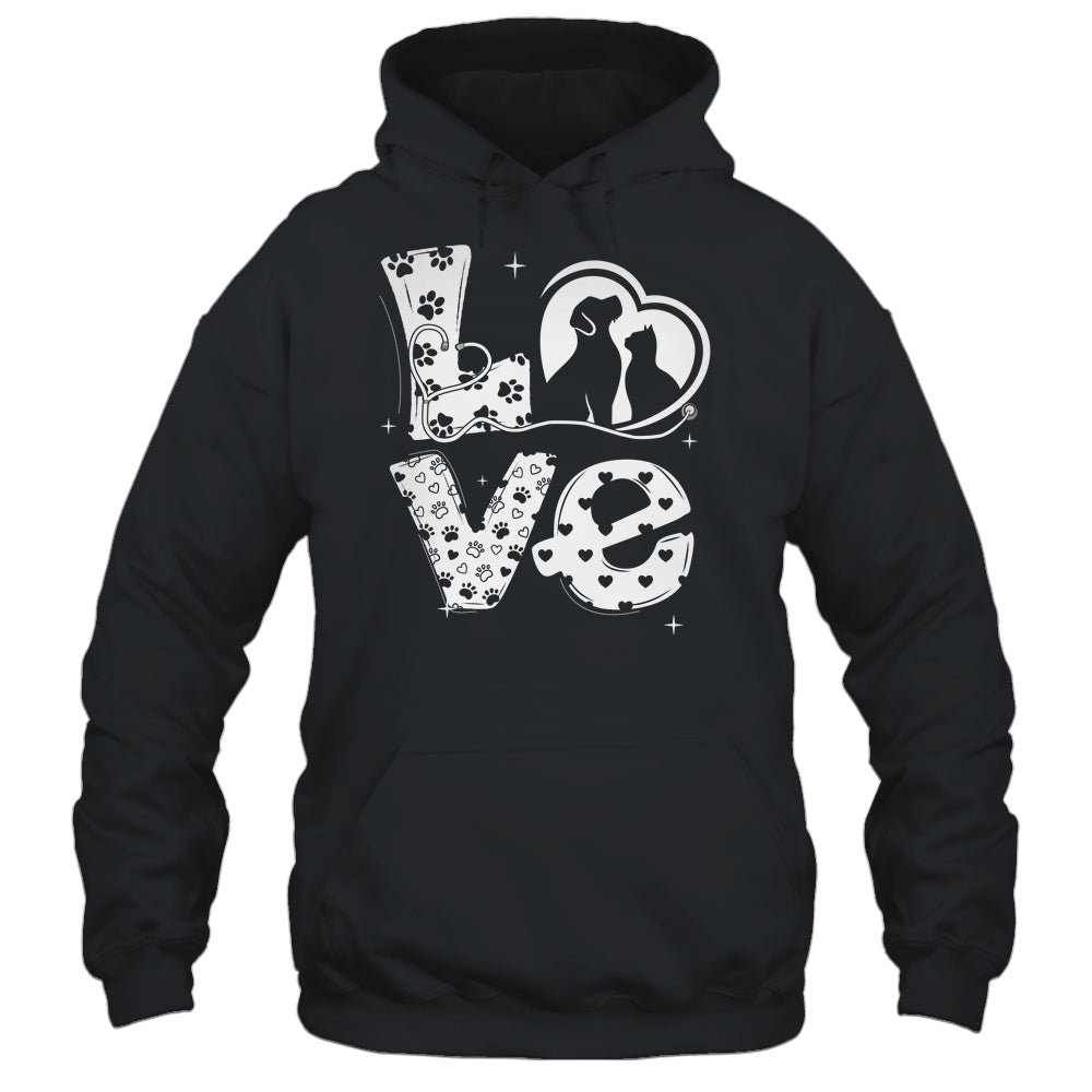 Vet Tech Love Animals Veterinarian Tech Distressed Shirt & Hoodie | siriusteestore