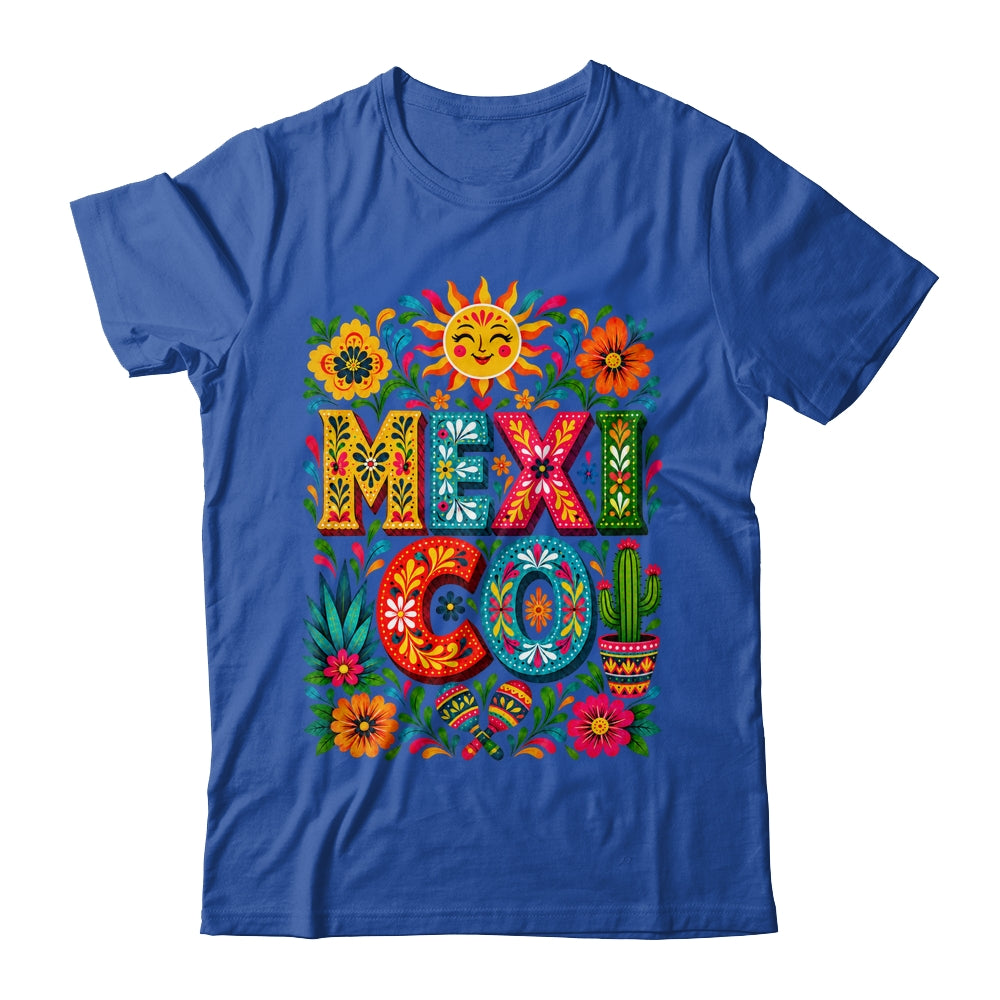 Vibrant Mexico Floral Cinco De Mayo Mexican Folk Colorful Shirt & Hoodie | siriusteestore
