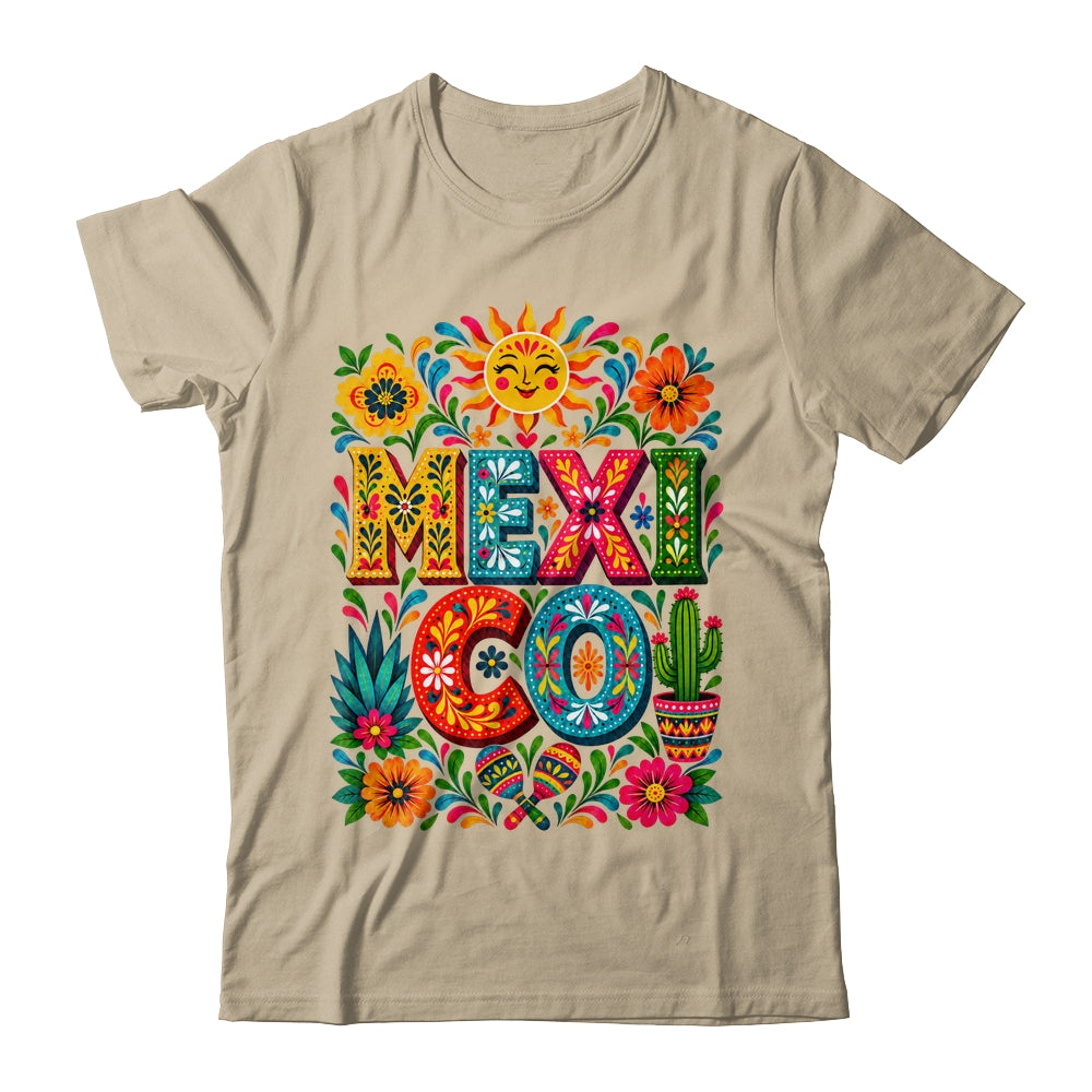 Vibrant Mexico Floral Cinco De Mayo Mexican Folk Colorful Shirt & Hoodie | siriusteestore