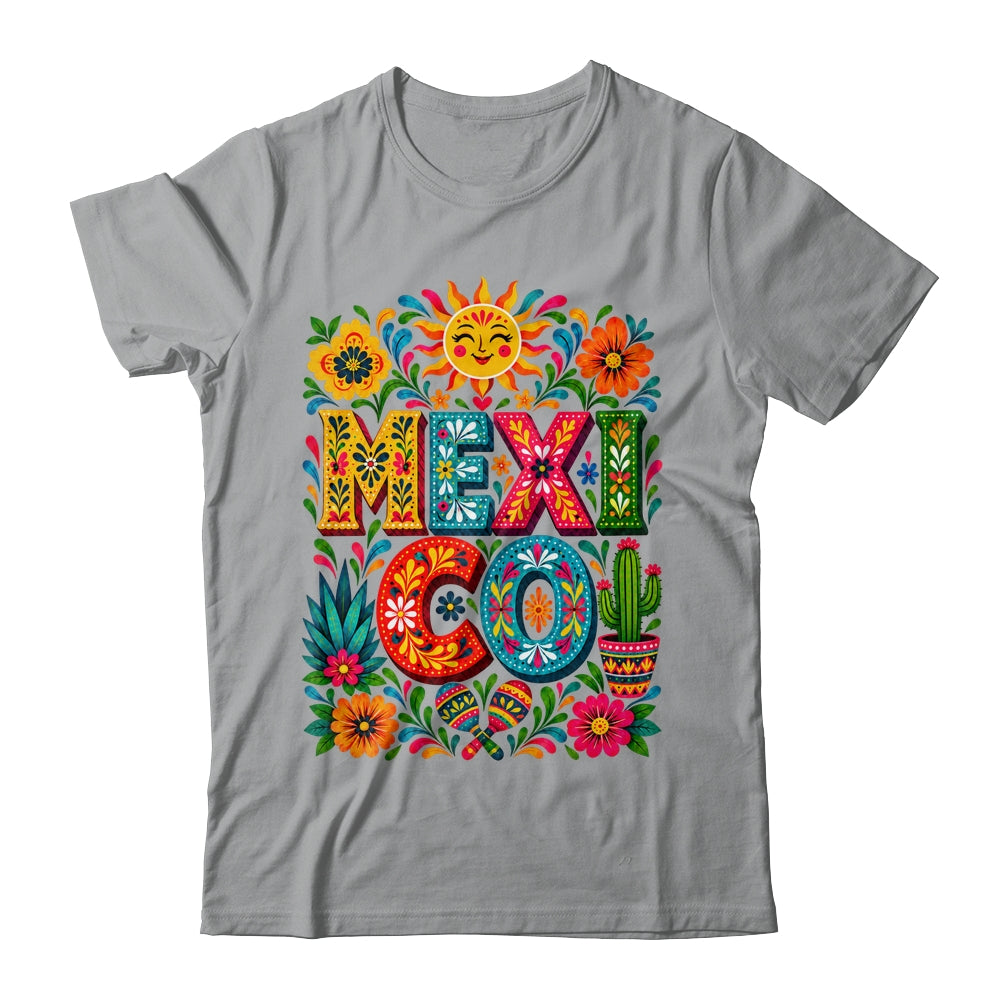 Vibrant Mexico Floral Cinco De Mayo Mexican Folk Colorful Shirt & Hoodie | siriusteestore