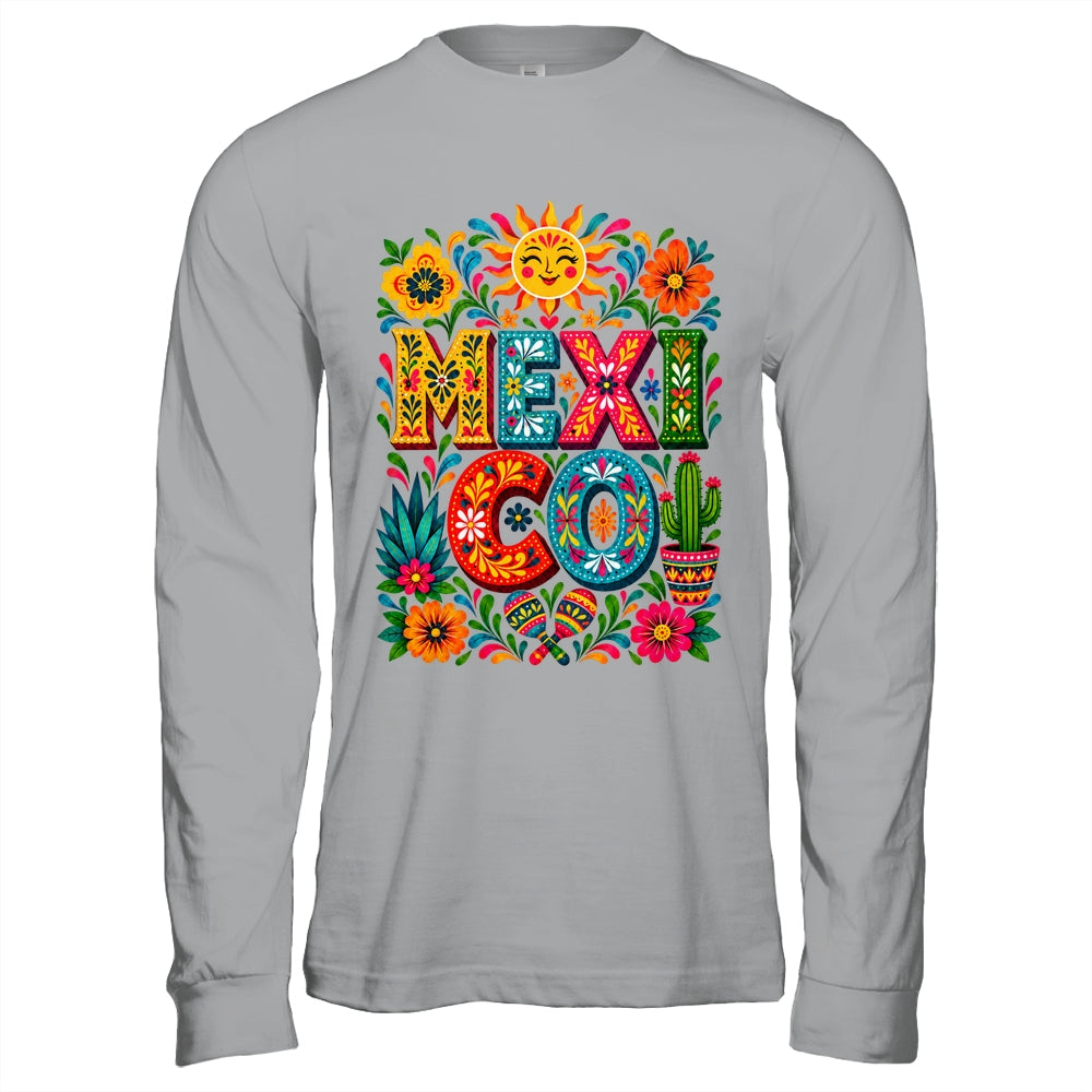 Vibrant Mexico Floral Cinco De Mayo Mexican Folk Colorful Shirt & Hoodie | siriusteestore
