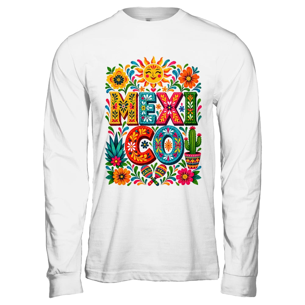 Vibrant Mexico Floral Cinco De Mayo Mexican Folk Colorful Shirt & Hoodie | siriusteestore