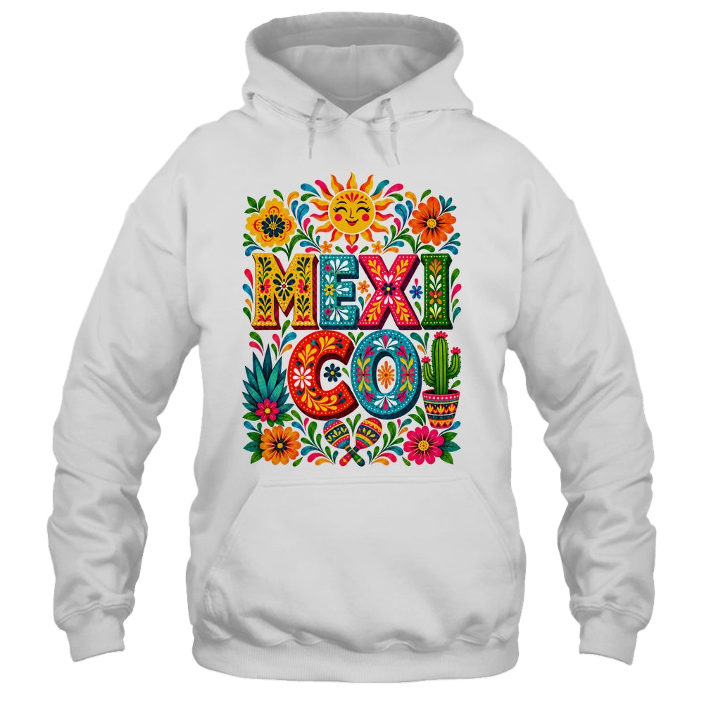 Vibrant Mexico Floral Cinco De Mayo Mexican Folk Colorful Shirt & Hoodie | siriusteestore
