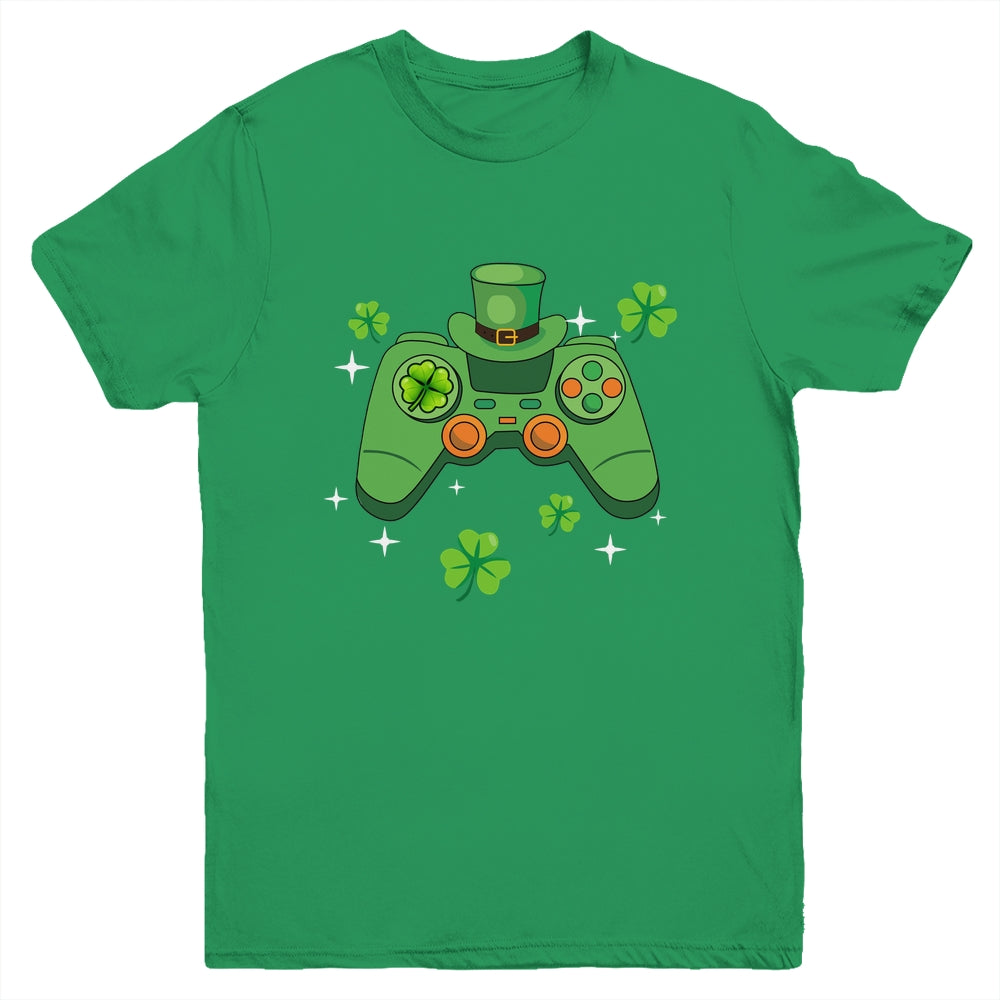 Video Game Controller Irish Gamer Boys Happy St Patricks Day Youth Shirt | siriusteestore