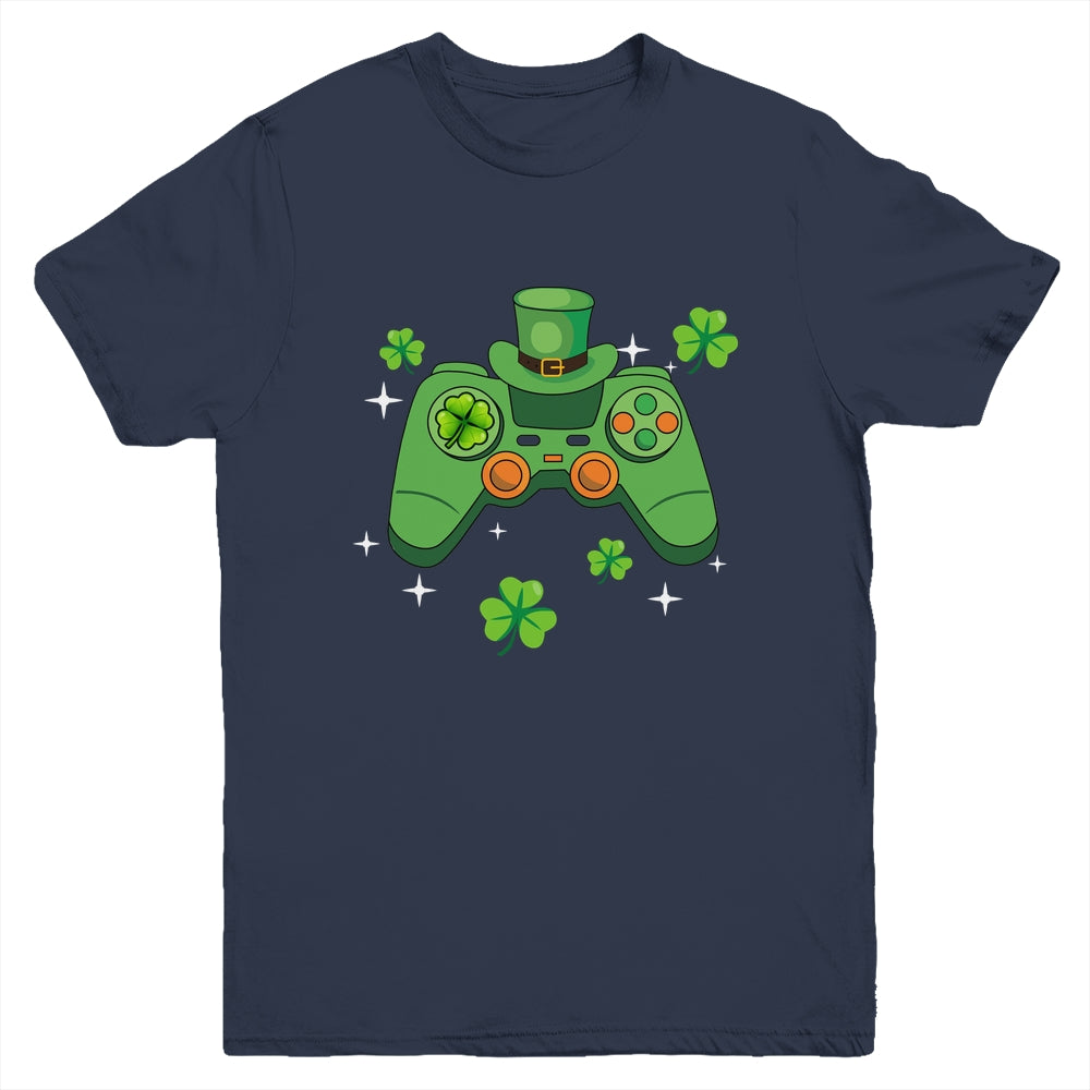 Video Game Controller Irish Gamer Boys Happy St Patricks Day Youth Shirt | siriusteestore