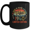 Vintage 1940 Limited Edition 84 Year Old 84th Birthday Mug | siriusteestore