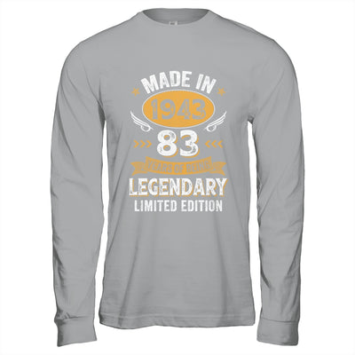 Vintage 1943 83 Years Old Birthday 83rd Birthday Men Women Shirt & Hoodie | siriusteestore