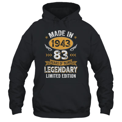 Vintage 1943 83 Years Old Birthday 83rd Birthday Men Women Shirt & Hoodie | siriusteestore